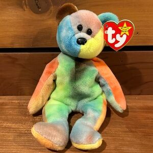 TY beanie babies Garcia Plush MWT PVC Pellets Smashed Face